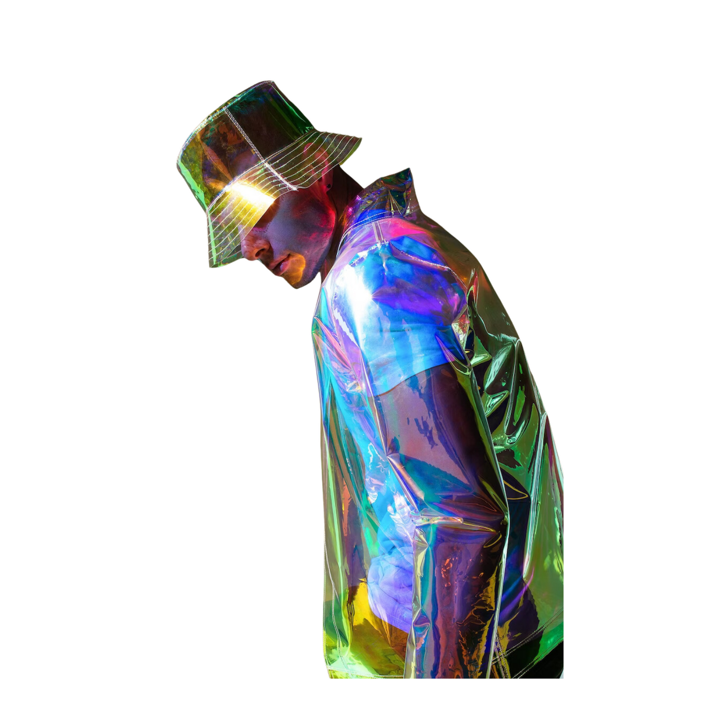 Iridescent Vinyl Bucket Hat