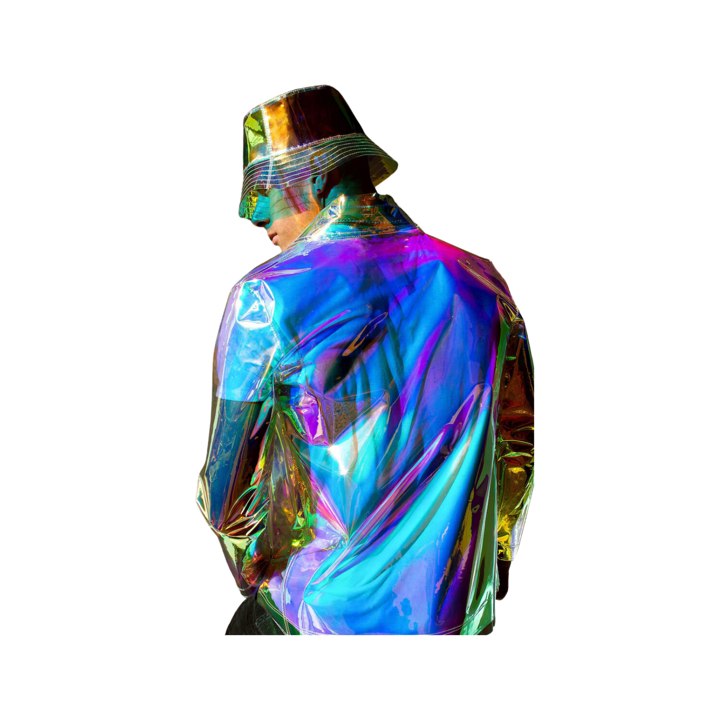 Iridescent Vinyl Bucket Hat